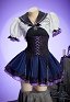 Conjunto gótico derivado de MH Opera chaleco y corsé de telaraña con falda de múltiples capas y chaqueta bolero