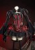 Alice in Wonderland Halloween Gótico Negro Rojo Conjunto de Outfit Escuro Corte Estilo Top y Falda de Cordón con Chaqueta