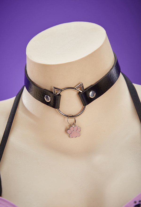 Medianoche Meow Gothic Cat Bat Traje de Baño de Dos Piezas Halter Top y Falda Traje de Baño con Gargantilla