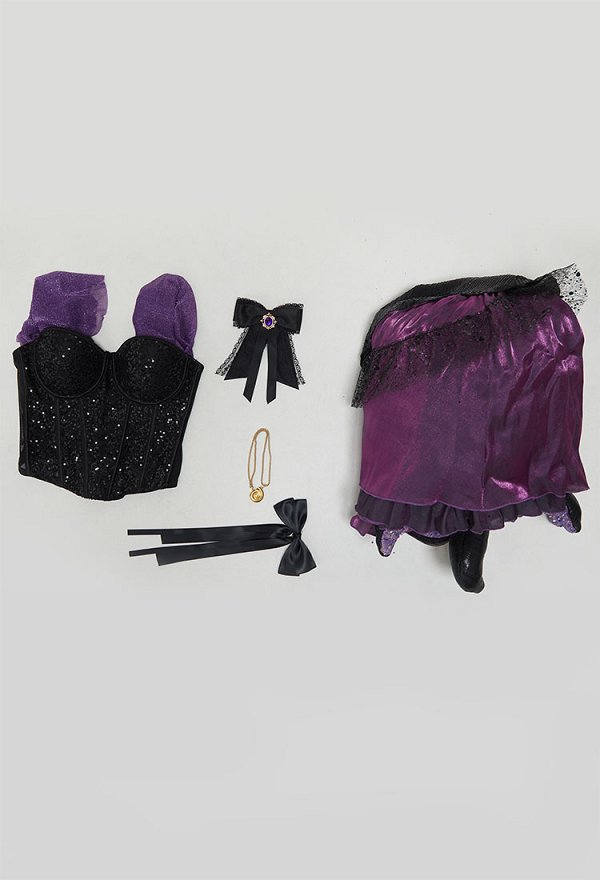 The Little Mermaid Ursula Gothic Gótico Negro y Púrpura Corset Falda Outfit Lendeuillas Off-hombro Top Polpo Garra y Fishtail Falda The Little Mermaid Ursula Gothic Gótico Negro y Púrpura Corset Falda Outfit Lendeuillas Off-hombro Top Polpo Garra y Fishtail Falda