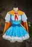 Vestido Mini de Halloween con Mangas Abullonadas Derivado de Stranger Things Holly Vestido con Estampado Floral con Capa y Bolso Cruzado