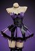 PM Derivative Gothic Black and Purple Corset Outfit Set Bat-style Top and Layered Skirt and Choker