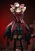 Stranger Things Petal-head derivative Gothic Black and Red Off the Shoulder Irregular Layered Dress with Choker