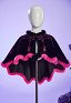 MH Drac Derivative Gothic Bat Style Cape Velvet Cape Asymmetrical Bat-wing Design Cloak