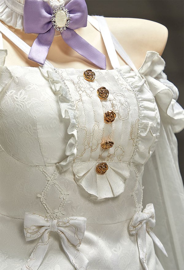 Goddess of Victory: Nikke Dorothy Cosplay Costume Remake Top and Skirt with Train and Headpiece