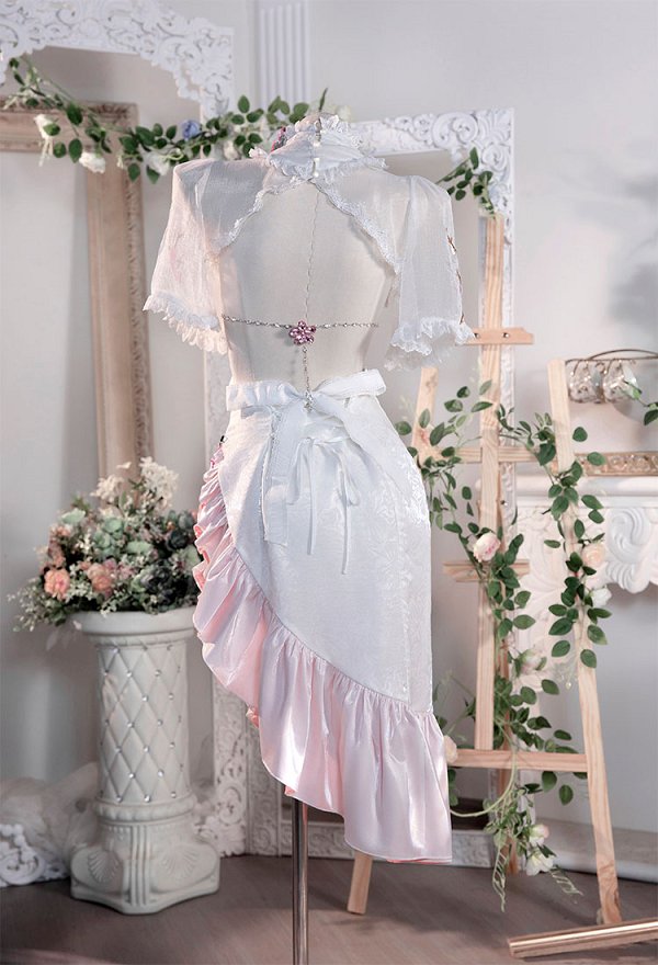 Goddess of Victory: Nikke Dorothy Cosplay Vestido con diadema y medias