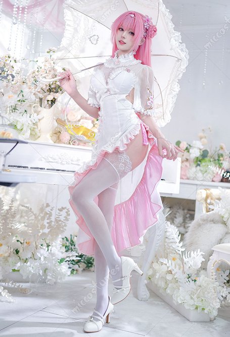 Goddess of Victory: Nikke Dorothy Exclussive Pass Skin Cosplay Kostümkleid mit Stirnband Socken