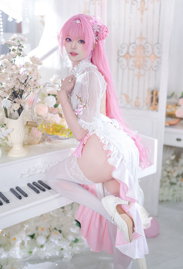 Goddess of Victory: Nikke Dorothy Cosplay Vestido con diadema y medias