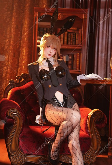 Nikke Ade Cosplay Sexy Body con chaqueta y accesorio de pelo con orejas de conejo