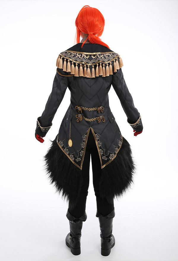 Genshin Impact Costume de Cosplay Diluc Ragnvindr Uniforme avec Gants Genshin Impact Costume de Cosplay Diluc Ragnvindr Uniforme avec Gants