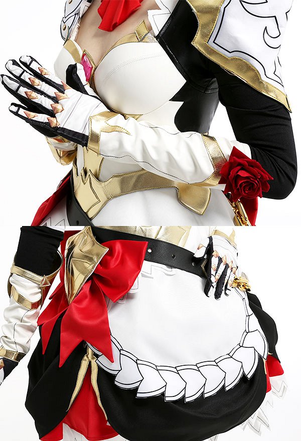 Genshin Impact Costume de Cosplay Noelle Set Complet avec Couronne de Tête Genshin Impact Costume de Cosplay Noelle Set Complet avec Couronne de Tête
