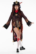 Genshin Impact Hu Tao Cosplay Costume Chinese Traditional Outfit Genshin Impact Hu Tao Cosplay Costume Chinese Traditional Outfit
