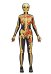 Halloween Gold Skull Print Combinaison gothique à tête de mort et roses avec casque
