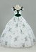 Costume vintage Scarlett O'Hara Cosplay Robe de bal rococo Vintage à motifs de feuilles vertes et florales