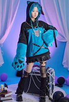 Sudadera con Capucha Xiao Derivative con Diseño de Bolsa Desmontable Guantes de Pata Peluda Genshin Impact Kawaii Cat Style Ear Sudadera con Capucha Xiao Derivative con Diseño de Bolsa Desmontable Guantes de Pata Peluda Genshin Impact Kawaii Cat Style Ear