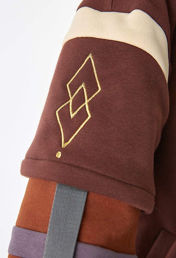 Genshin Impact Zhongli Sudadera con Capucha Derivative con Diseño de Bolsa Desmontable Guantes de Pata Peluda con Oreja de Zorro
