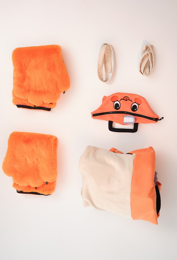 Chainsaw Derivative Pullover Hoodie mit Kapuze Kawaii Orange Katzenpfote Handschuhe Hoodie mit abnehmbarer Tasche