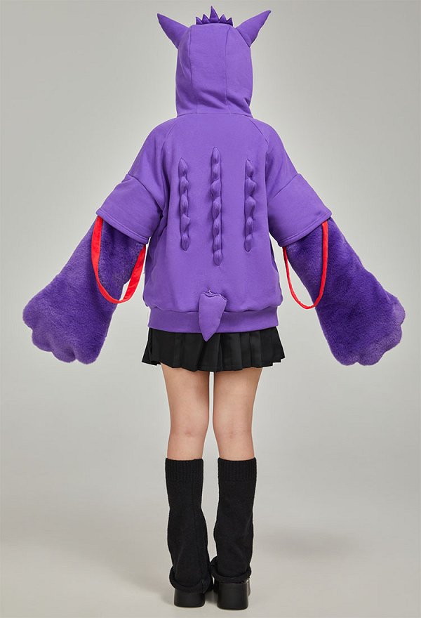 Derivado PM Jersey Sudadera Púrpura con Capucha y Bolsa Desmontable Diseño Peluche Guantes Kawaii Sudadera con Cola