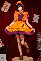 1/3 Delusion Halloween Robe Set Maid Lolita Costume de Cosplay avec Coiffe Tablier Collier 1/3 Delusion Halloween Robe Set Maid Lolita Costume de Cosplay avec Coiffe Tablier Collier