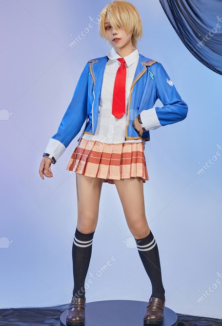 Ruka Kayamori Heaven Burns Red Cosplay Idol Uniform Set Hemd Rock Set Cosplay Kostüm