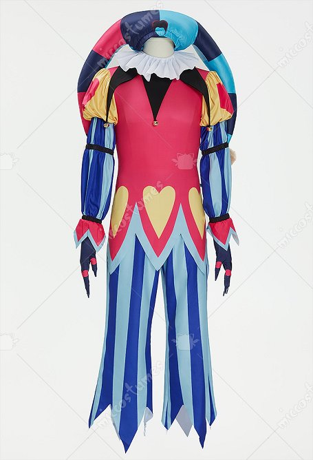 Hell Boss Fizz Cosplay Costume de Clown Chemise et Pantalon avec Gants et Chapeau