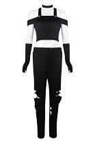 Hell Boss Millie Cosplay Kostüm Träger Crop Top und lange Hose mit Handschuhen
