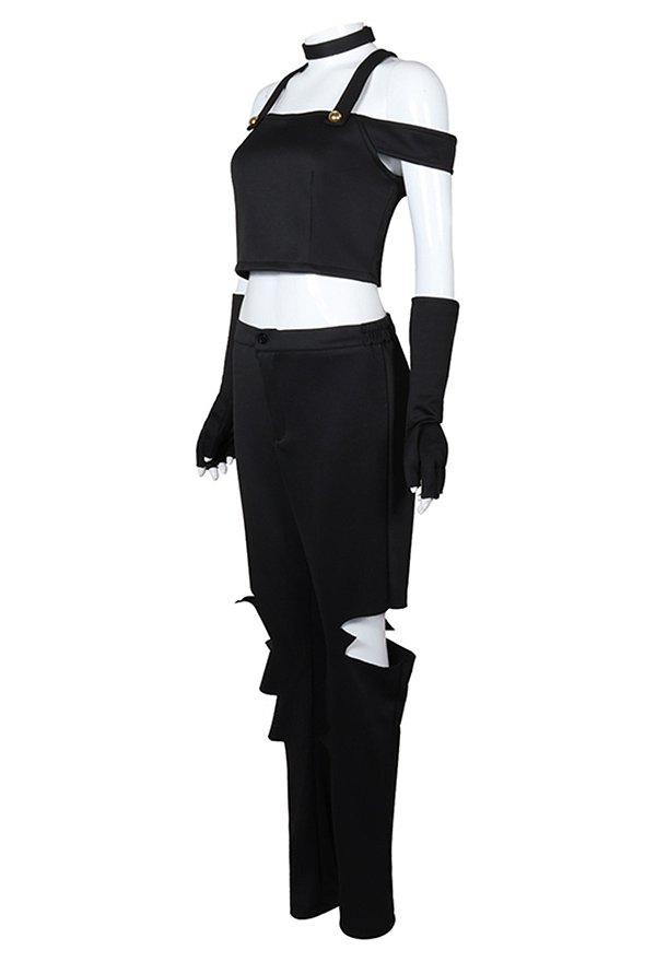 Hell Boss Millie Cosplay Costume Strap Crop Top and Long Pants with Gloves Hell Boss Millie Cosplay Costume Strap Crop Top and Long Pants with Gloves