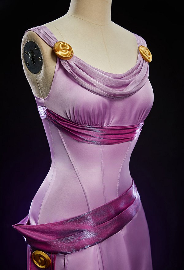 Hercules Meg Cosplay Costume Dress with Headband