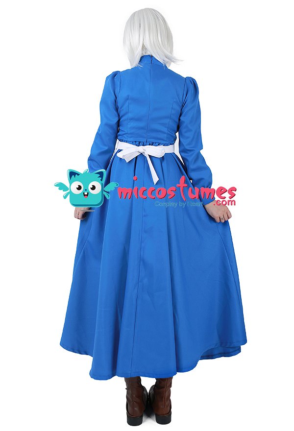 Howl Magical Flying Castle Vestido de Cosplay de Howls Moving Castle Sophie Blue Howl Magical Flying Castle Vestido de Cosplay de Howls Moving Castle Sophie Blue