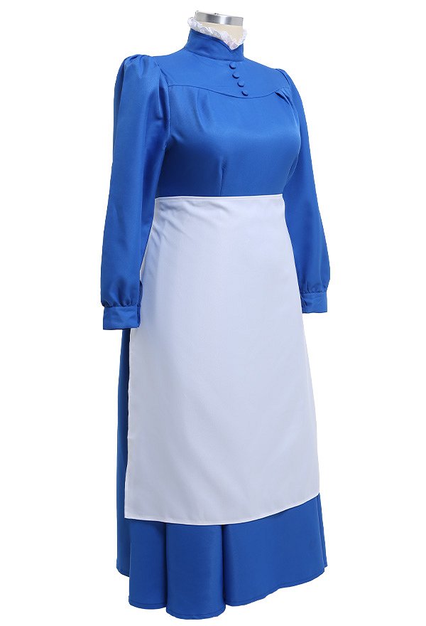 Howl's Moving Castle Costume de Cosplay Sophie Hatter Robe Bleue Grande Taille Curvy Cosplay
