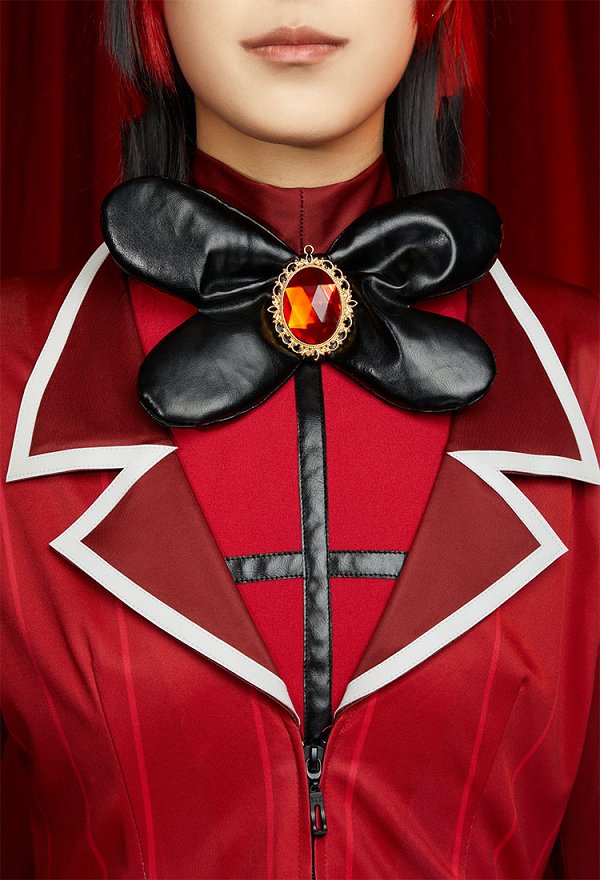 Hell Hotel Radio Demon Cosplay Costume Top and Long Pants with Jacket and Gloves