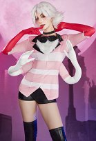 Hell Hotel Angel Dust Cosplay Kostüm Oberteil und Hose mit Handschuhen und Halsband Hell Hotel Angel Dust Cosplay Kostüm Oberteil und Hose mit Handschuhen und Halsband