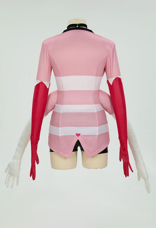 Hell Hotel Angel Dust Cosplay Costume Top and Pants with Gloves and Choker Hell Hotel Angel Dust Cosplay Costume Top and Pants with Gloves and Choker