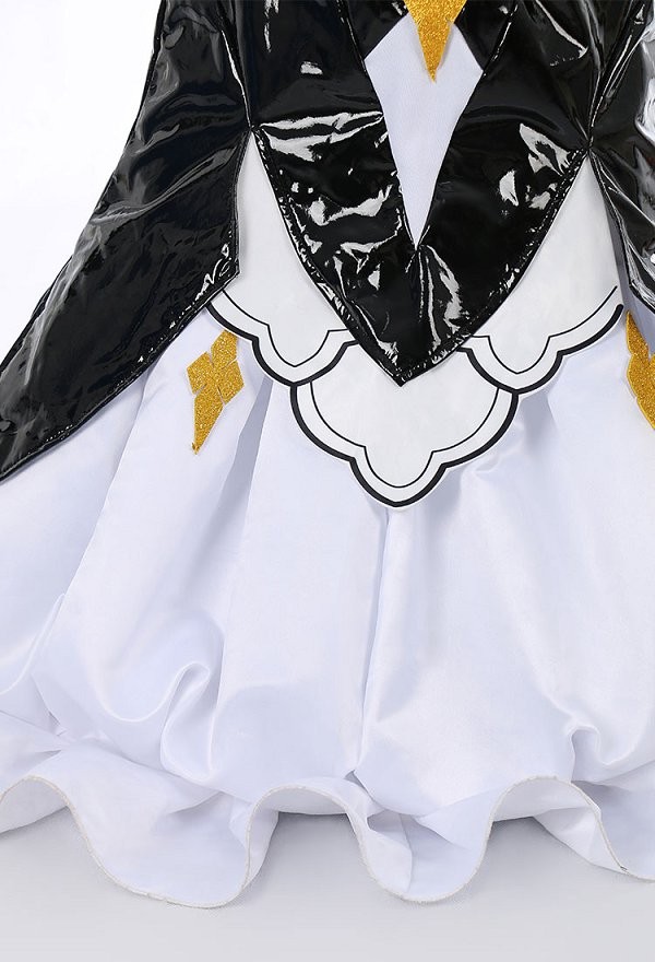 Honkai Impact 3rd Mobius Cosplay Costume Backless Fishtail Dress and Apron with Gloves and Mask