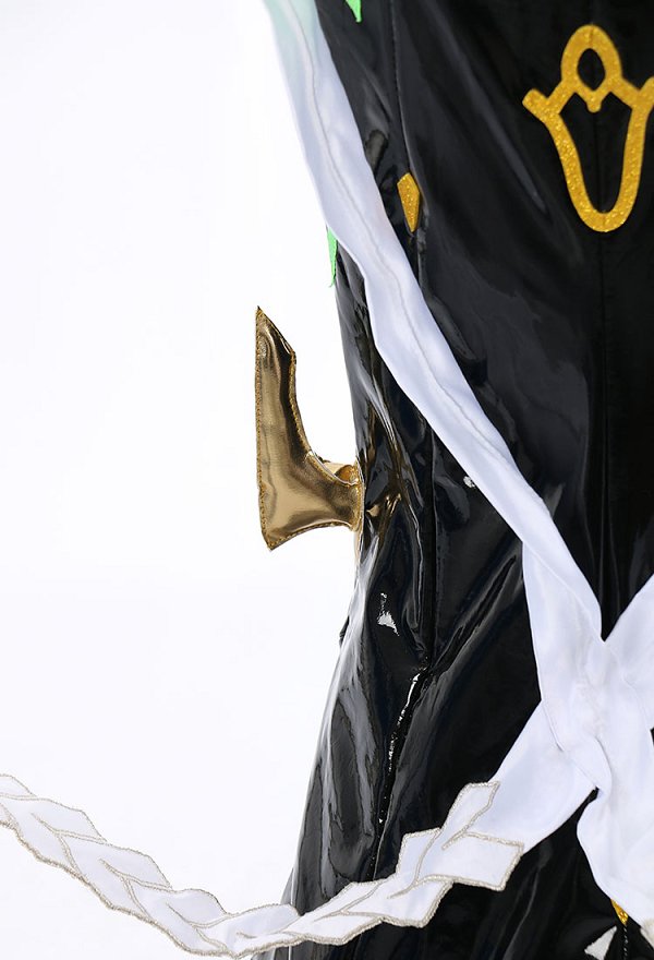 Honkai Impact 3rd Mobius Cosplay Costume Backless Fishtail Dress and Apron with Gloves and Mask