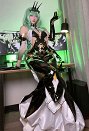 Honkai Impact 3rd Mobius Cosplay Costume Backless Fishtail Dress and Apron with Gloves and Mask