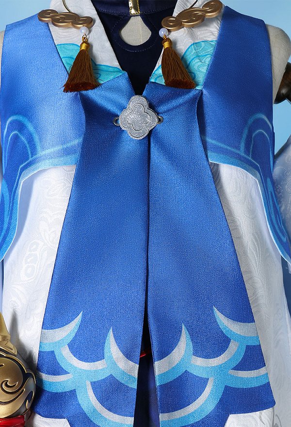 Honkai: Star Rail Bailu Cosplay Costume Dress and Jacket with Sleeves and Tail