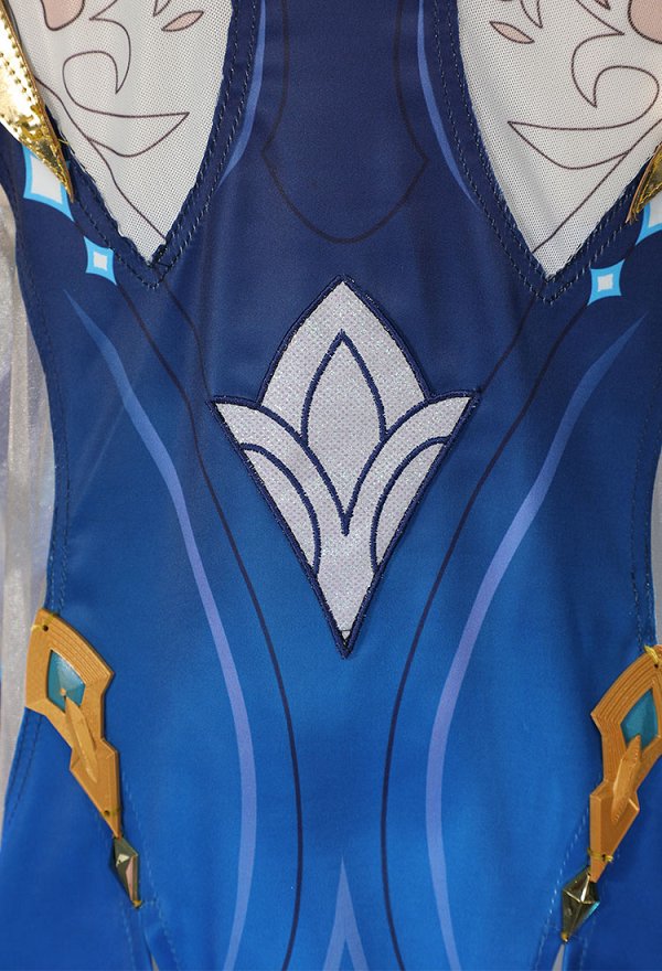 Honkai Impact 3 Mobius Cosplay Costume Halter Top and Skirt with Arm Ring and Head Accessory