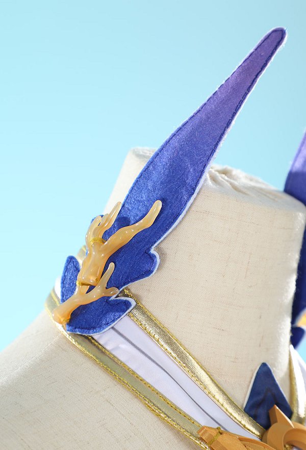 Honkai Impact 3 Mobius Cosplay Costume Halter Top and Skirt with Arm Ring and Head Accessory