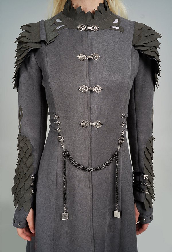 House of the Dragon Rhaenyra Targaryen Cosplay Costume Long Coat and Pants with Gloves Earrings