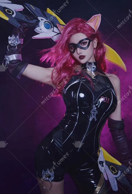 Honor of Kings Costume de Cosplay Jing Ke King Of Glory Black Cat Set