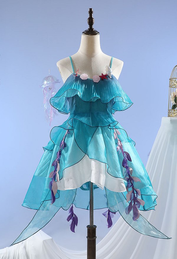 Honor of Kings: World New Heroine Mermaid Doria Cosplay Costume Dress Set Honor of Kings: World New Heroine Mermaid Doria Cosplay Costume Dress Set