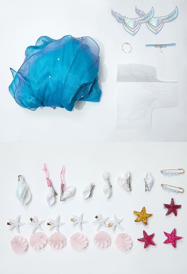 Honor of Kings Dolia Cosplay Costume Strap Dress and Bracelet with Necklace and Hair Accessory