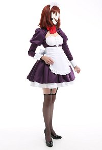 High-Rise Invasion Maske Maid Cosplay Kleid Socken Maske Set Cosplay Kostüm