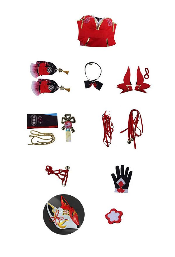 Honkai: Star Rail Sparkle Cosplay Costume Dress and Mask with Head Accessory and Arm sleeves