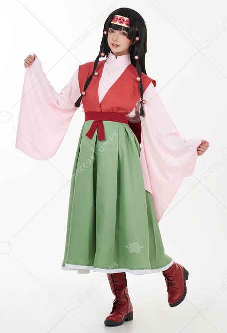 Costume de Cosplay Alluka Top Jupe Gilet Set Style Kimono avec Accessoires