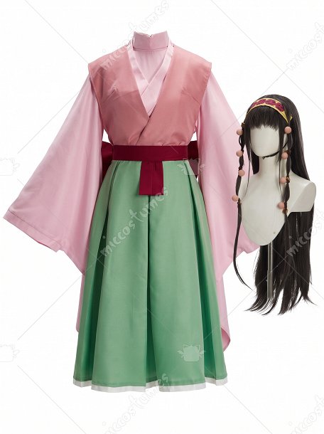 HunterX Nanika Cosplay Costume Sous-vêtement Haut à manches larges avec Gilet et Jupe
