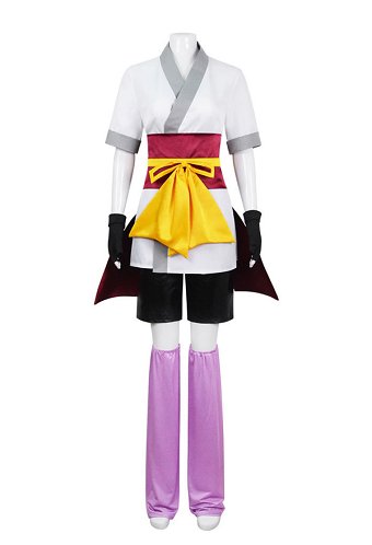 Hunter Machi Komacine Cosplay Kostüm Oberteil und Shorts mit Taillengürtel und Handschuhen