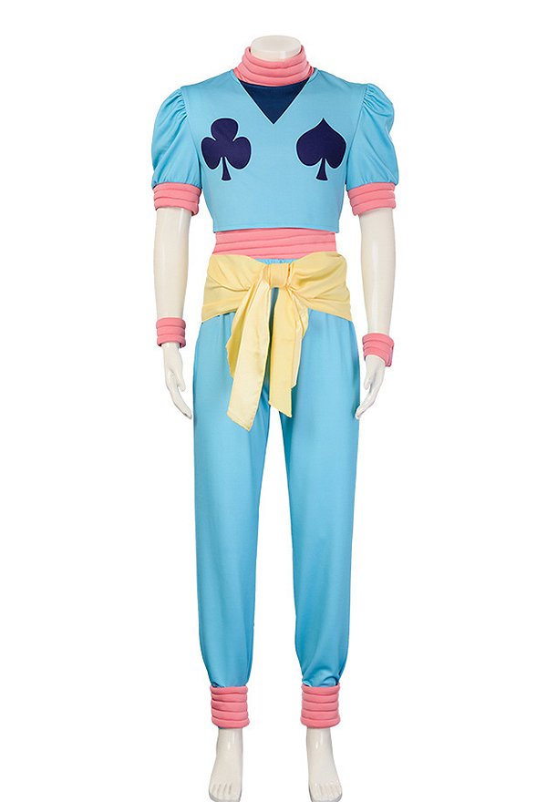 Disfraz Cosplay de Hisoka de Hunter Conjunto Azul Forro y Top con Pantalones y Cinturón Disfraz Cosplay de Hisoka de Hunter Conjunto Azul Forro y Top con Pantalones y Cinturón