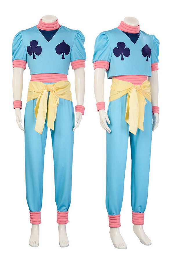 Disfraz Cosplay de Hisoka de Hunter Conjunto Azul Forro y Top con Pantalones y Cinturón Disfraz Cosplay de Hisoka de Hunter Conjunto Azul Forro y Top con Pantalones y Cinturón